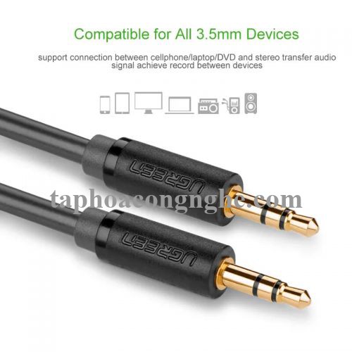 Ugreen 10501 0.5M màu Đen Cáp âm thanh 2 đầu 3.5mm dương AV101 30010501